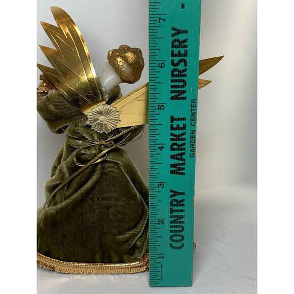 Koestel West Germany Wax Angel Tree Topper Gold Christmas Original Box 7” READ - Picture 8 of 15